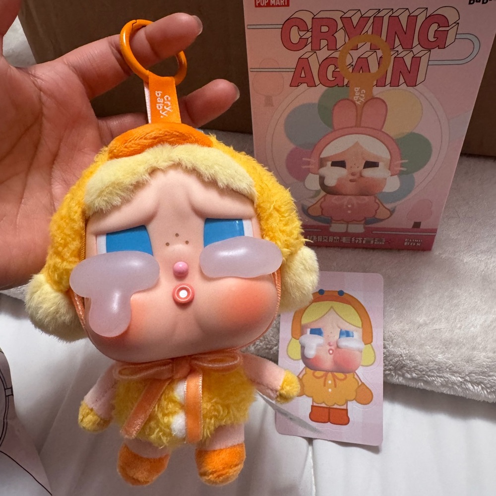 CRYBABY Crying Again Series “DUCK YOU” plush keychain